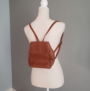 Vintage Liz Claiborne mini leather brown backpack
